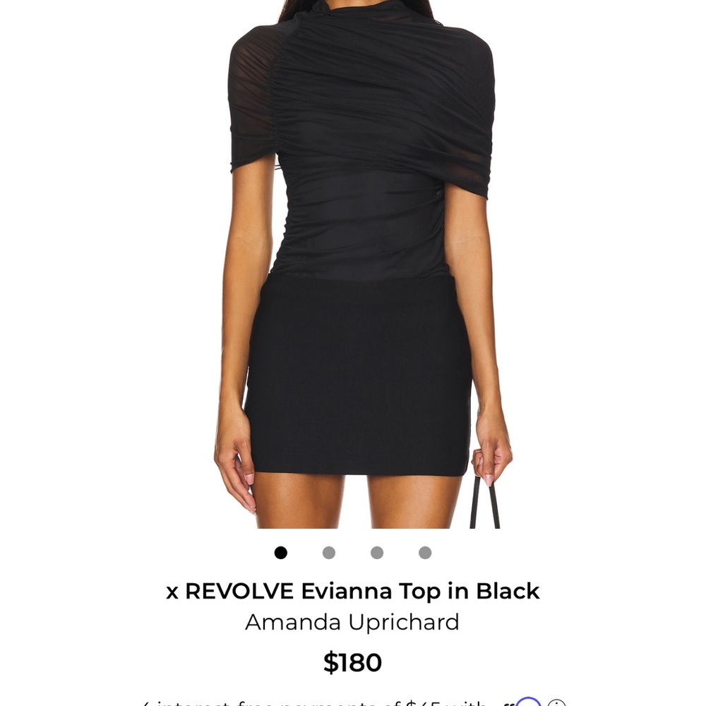 Amanda Uprichard x Revolve Evianna Top in Black